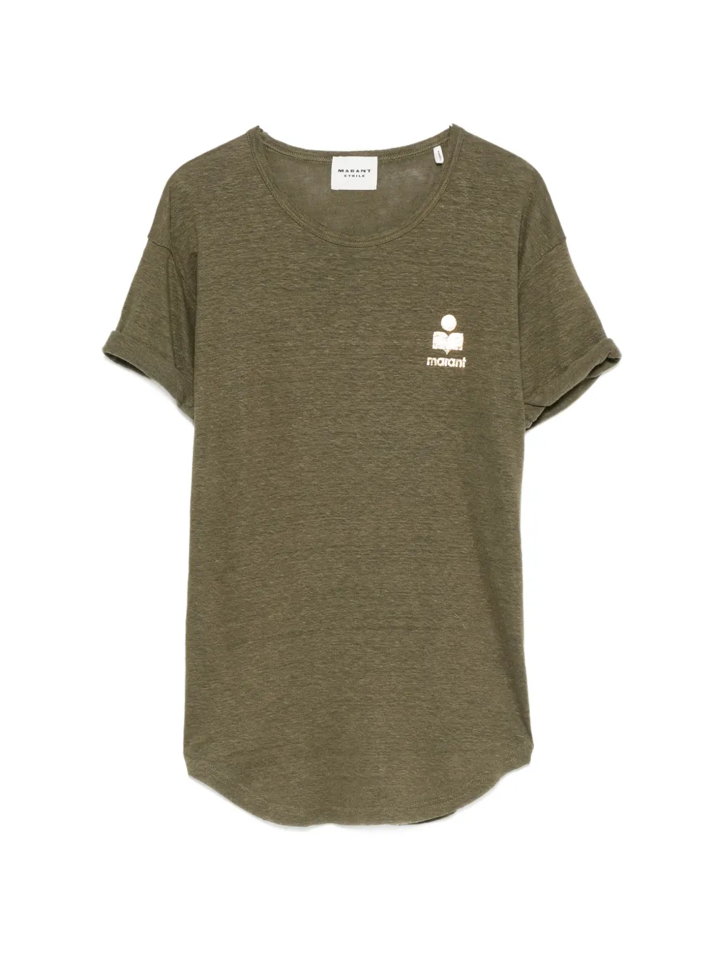 MARANT ÉTOILE Koldia logo-print slub-texture T-shirt - Grün