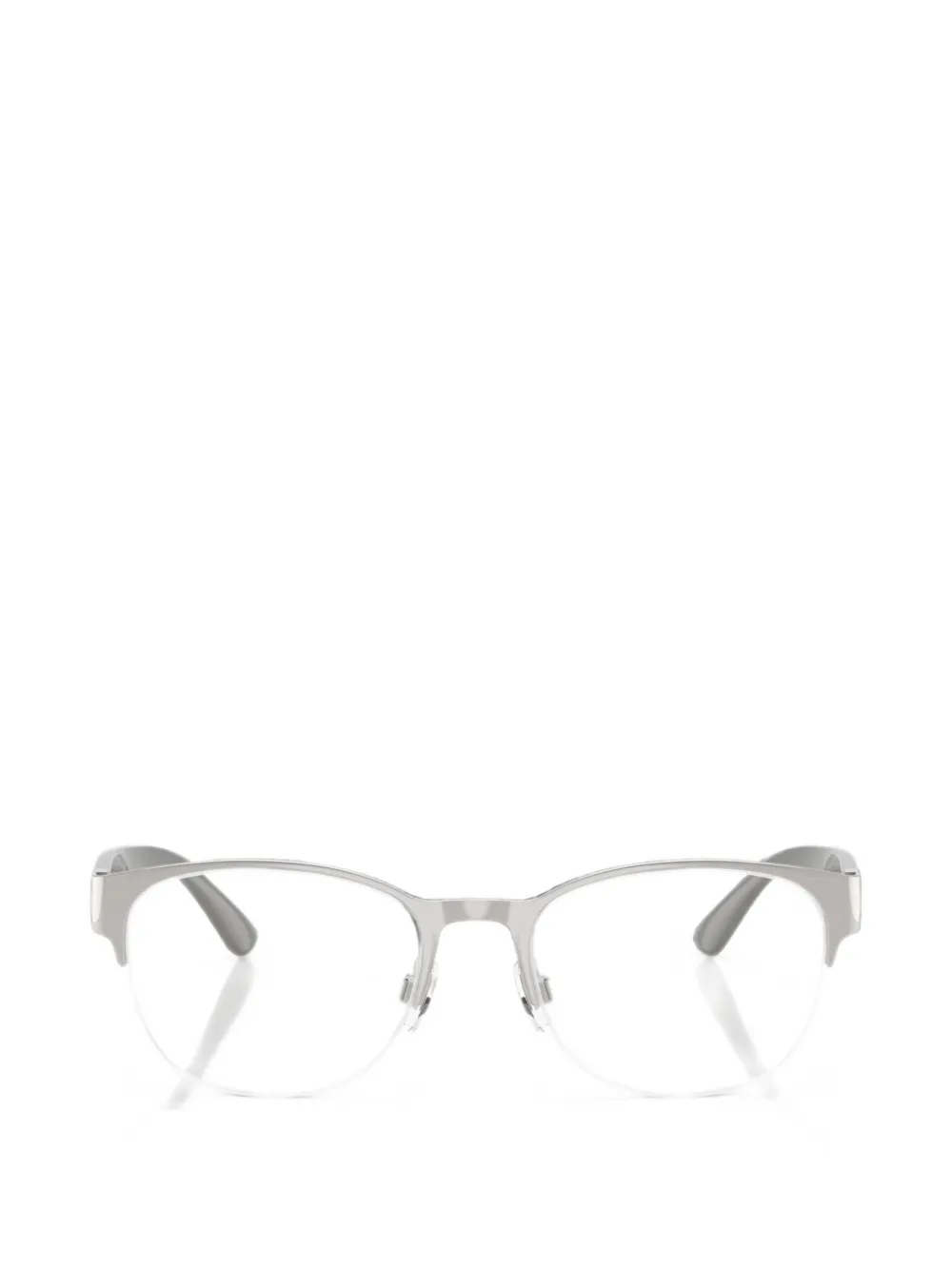 POLO RALPH LAUREN EYEWEAR brushed-finish half-rim glasses - Silber