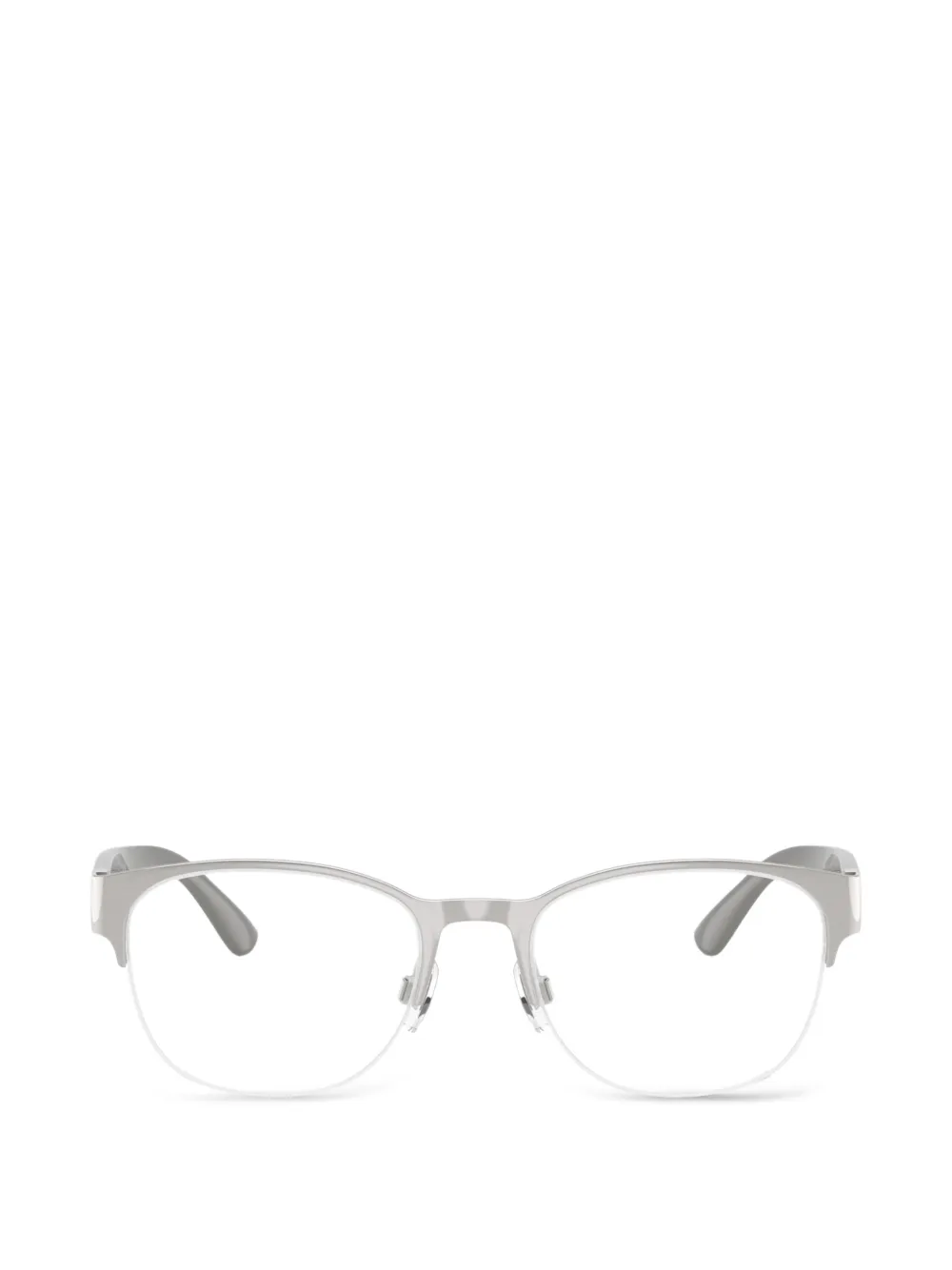POLO RALPH LAUREN EYEWEAR brushed-finish half-rim glasses - Argento