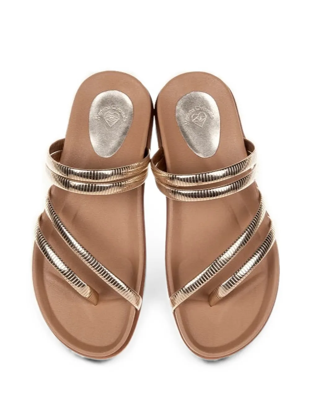 Marietta Chrousala Jota metallic-straps sandals Goud