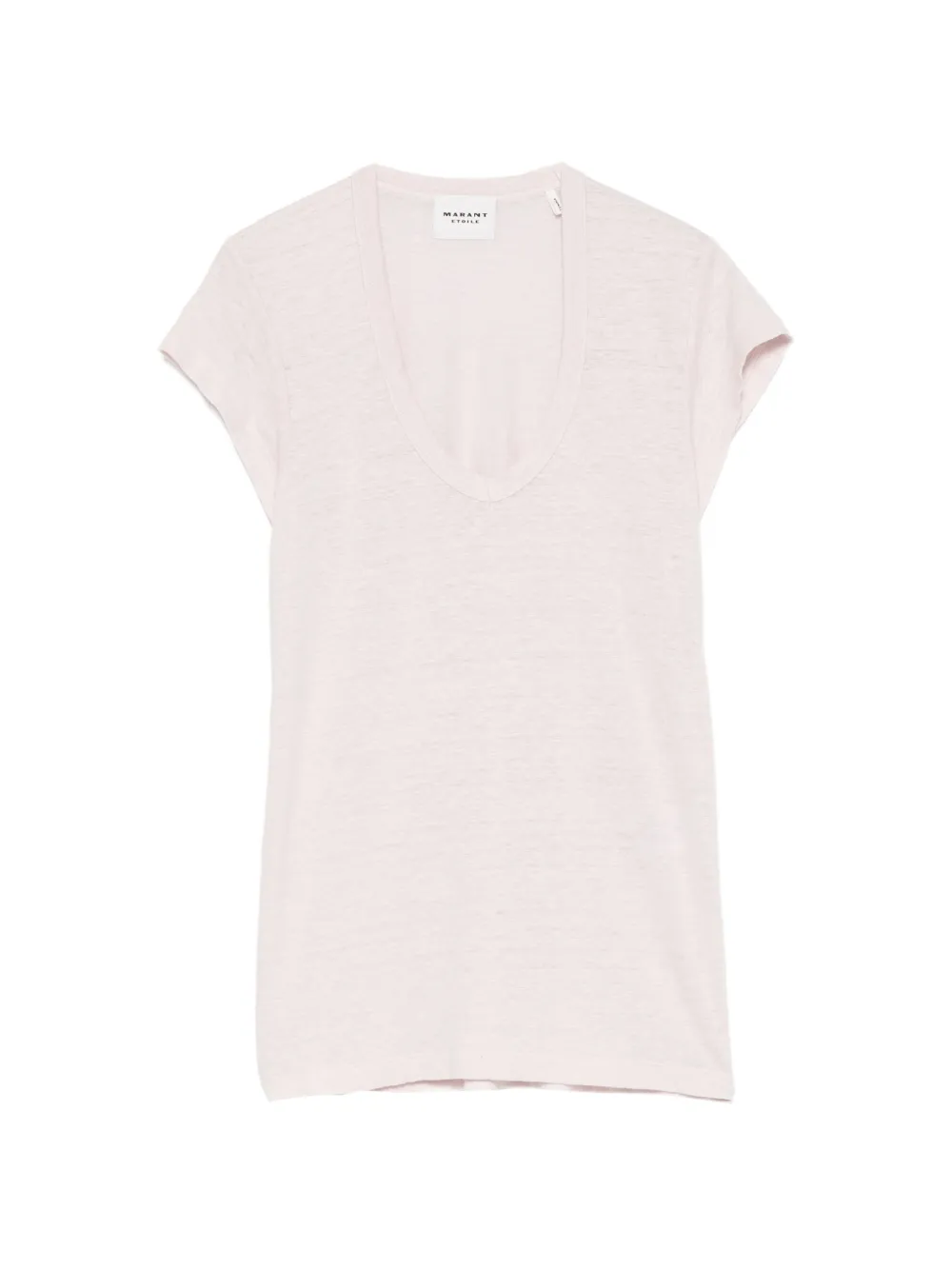 MARANT ÉTOILE Zankou deep V-neck short-sleeve T-shirt - Rosa