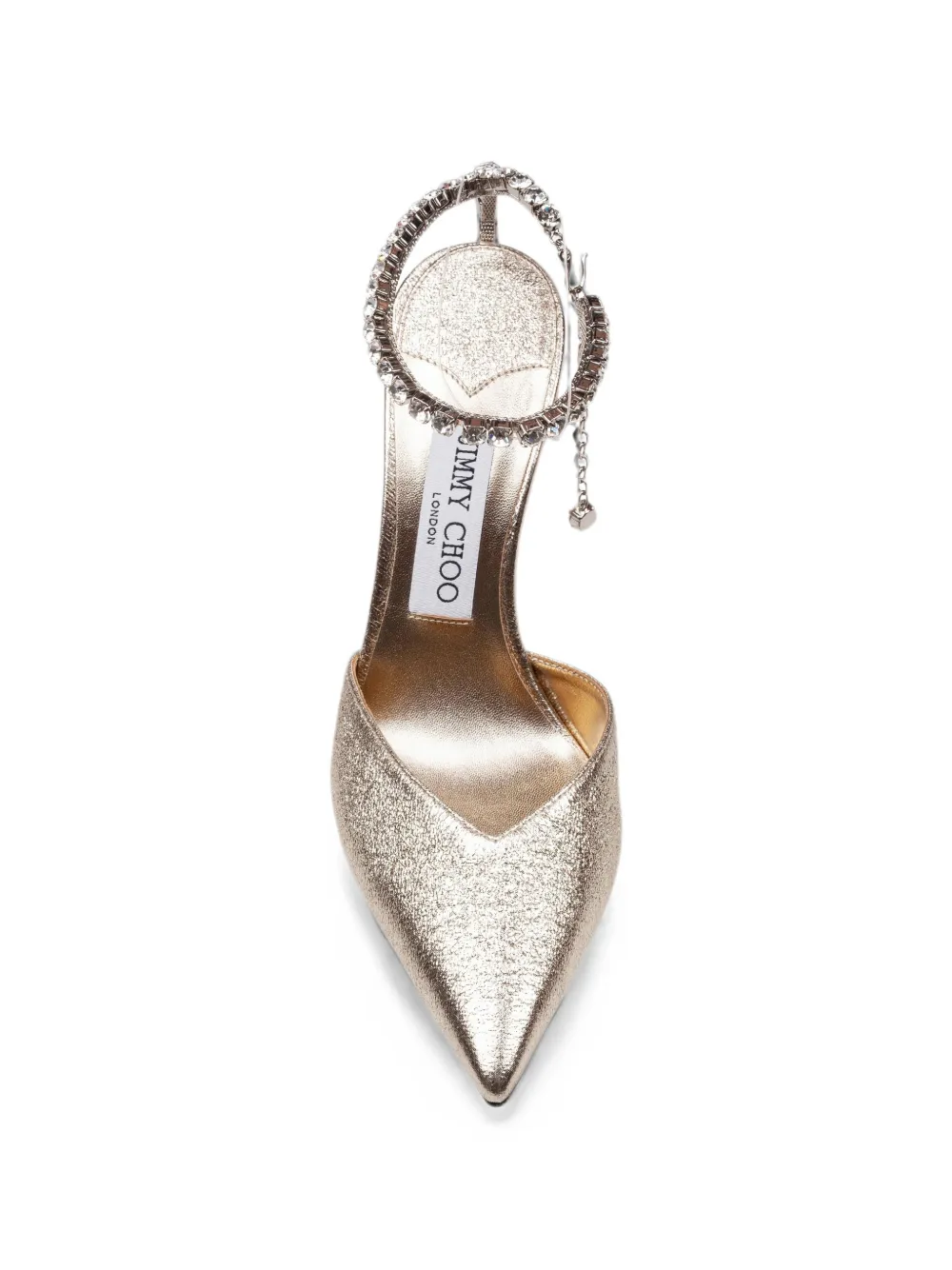 Jimmy Choo Saeda crystal-embellished pumps Goud