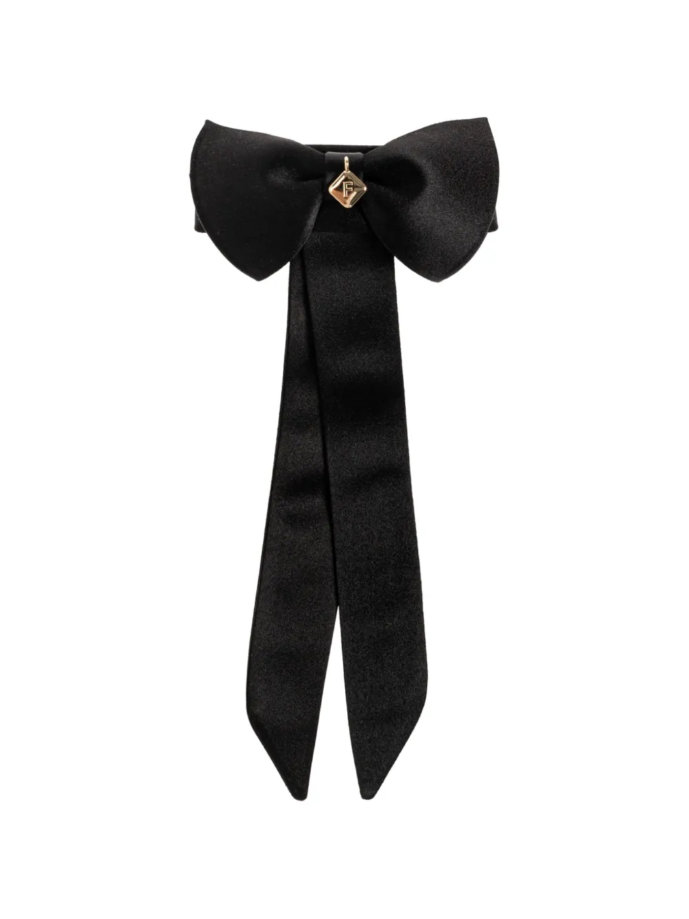 Ferragamo bow-detail logo-charm hair clip - Nero