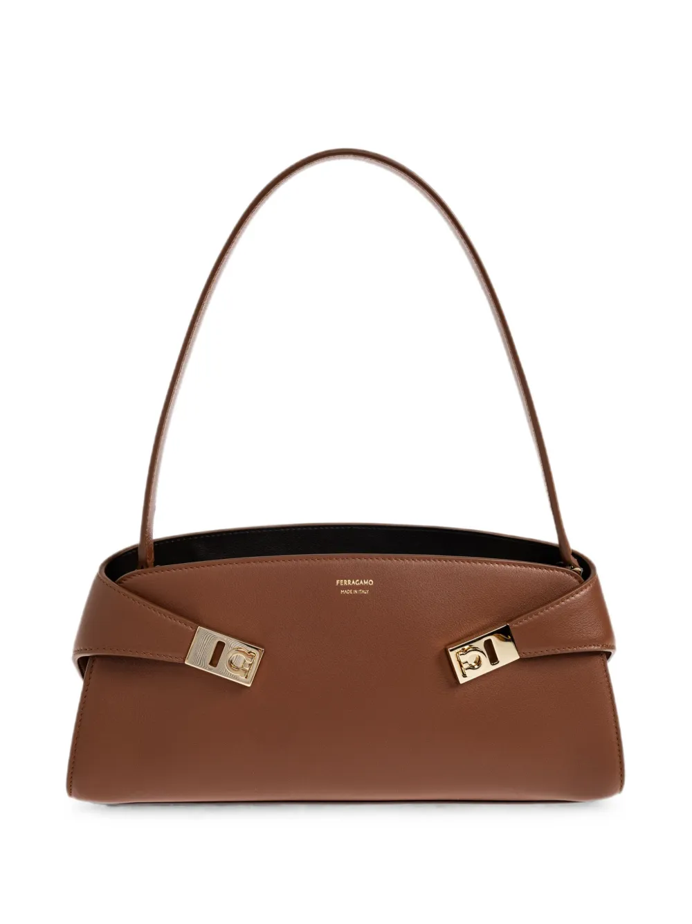 Ferragamo Hug calf leather shoulder bag - Marrone