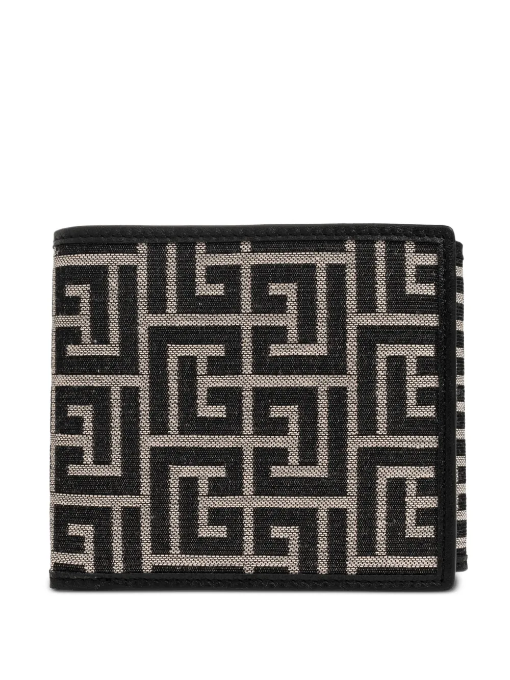 Balmain monogram canvas wallet - Nero