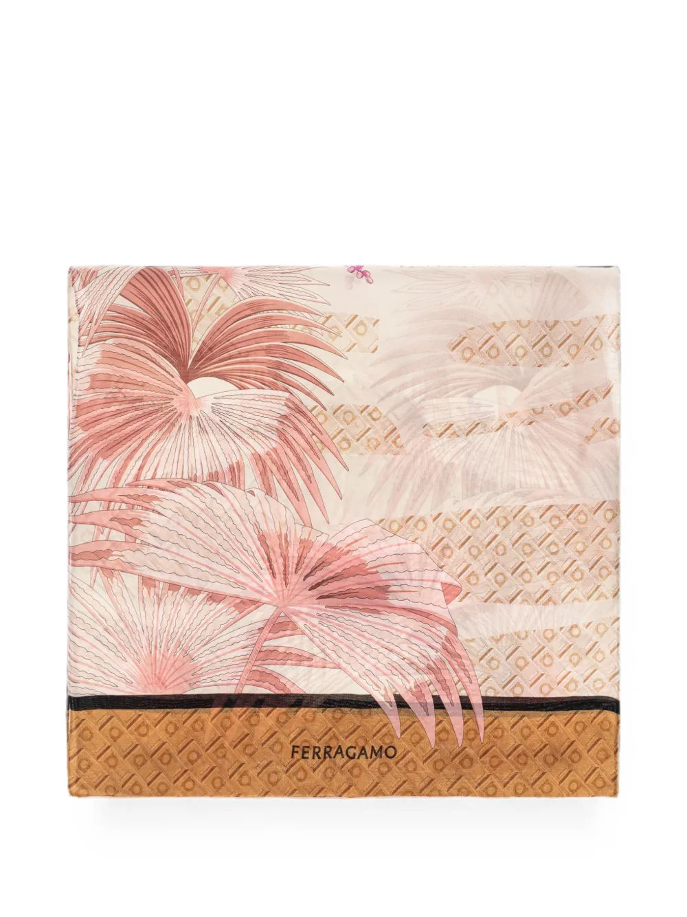 Ferragamo Foulard in seta con stampa - Toni neutri