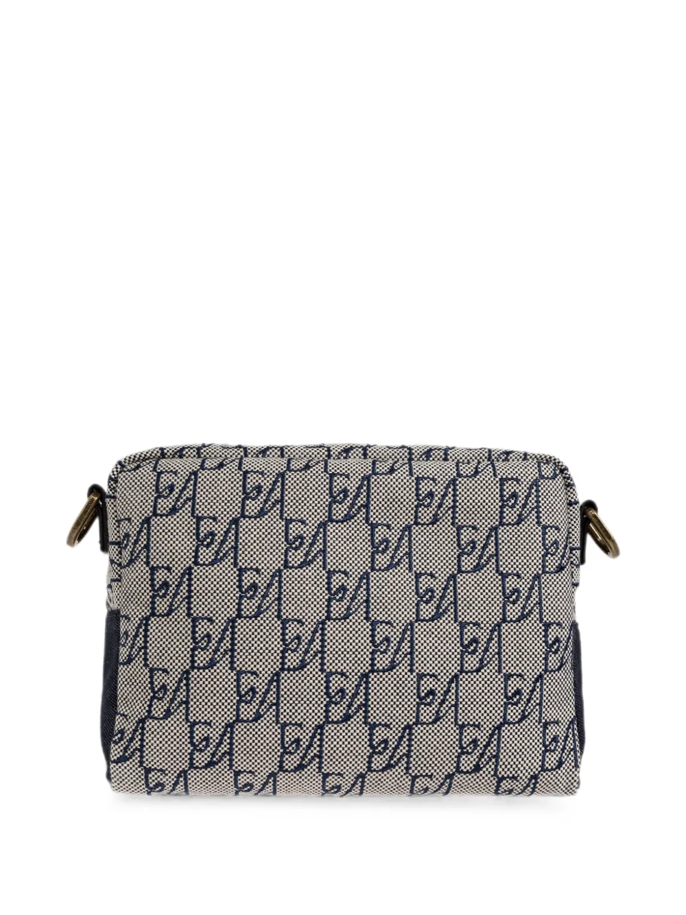 Emporio Armani Messengertas met monogramprint en gesp Beige