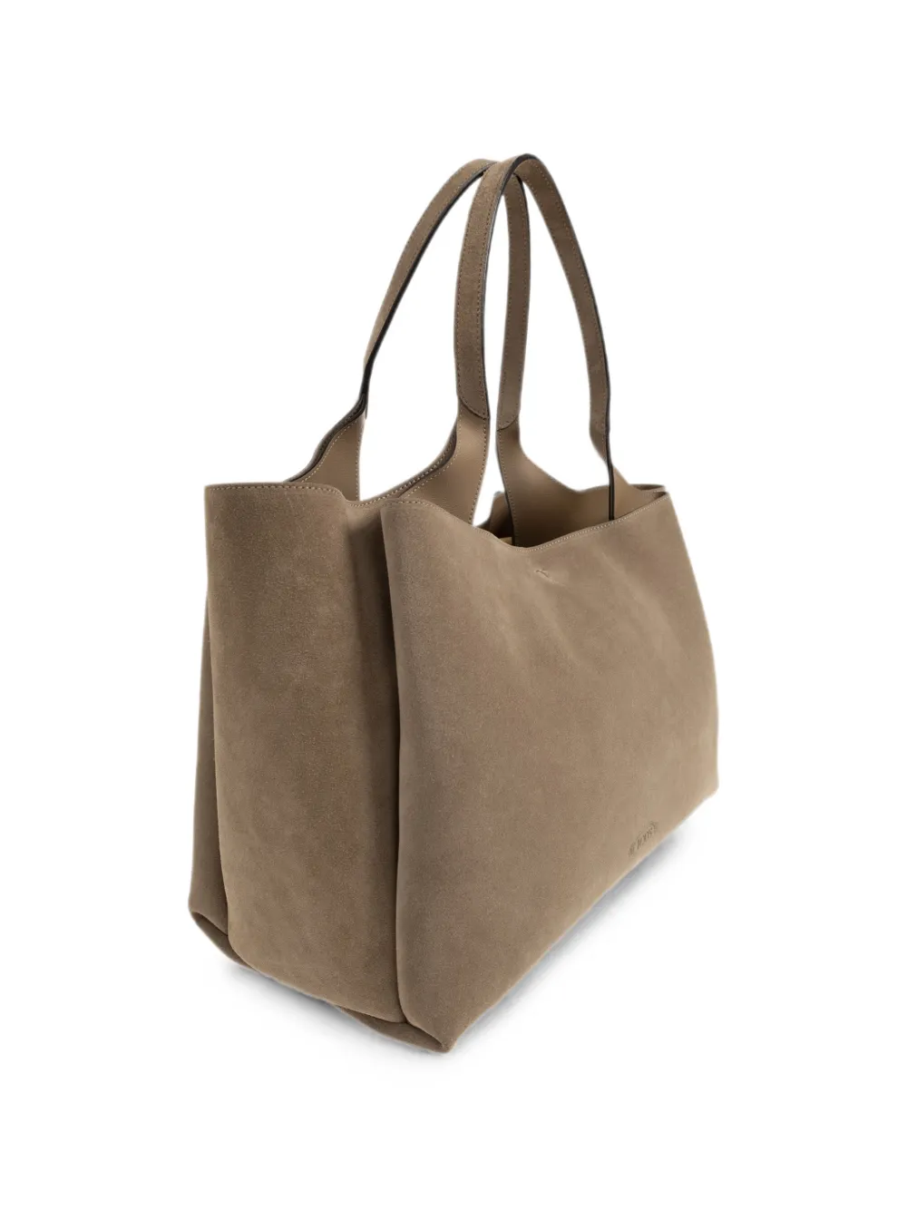 Tod's Kalfsleren suède shopper met logo-reliëf Beige