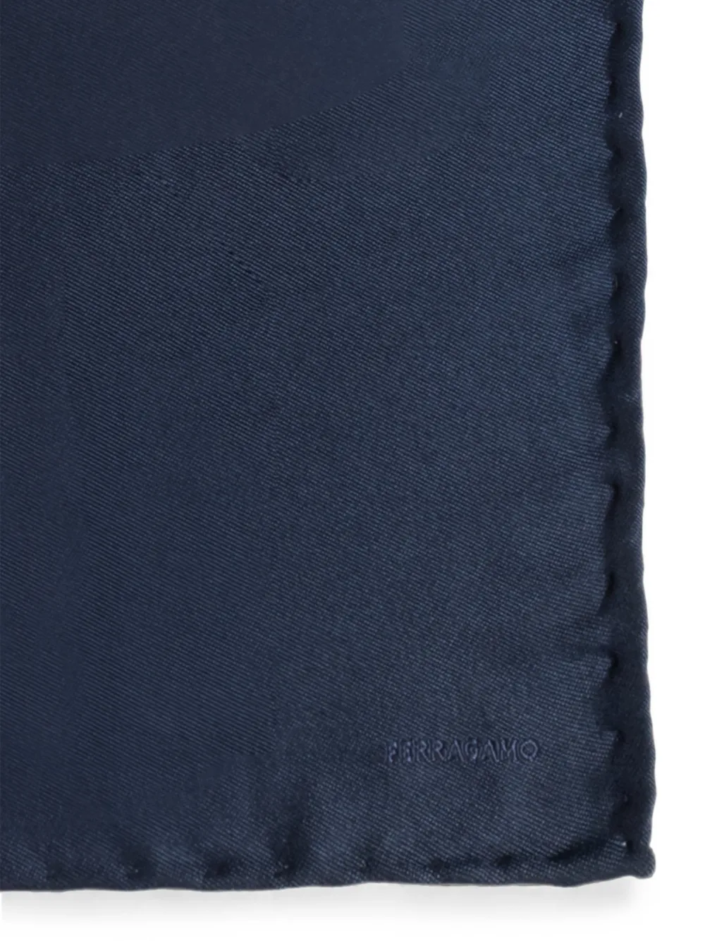 Ferragamo Zijden pochet met logo-reliëf Blauw