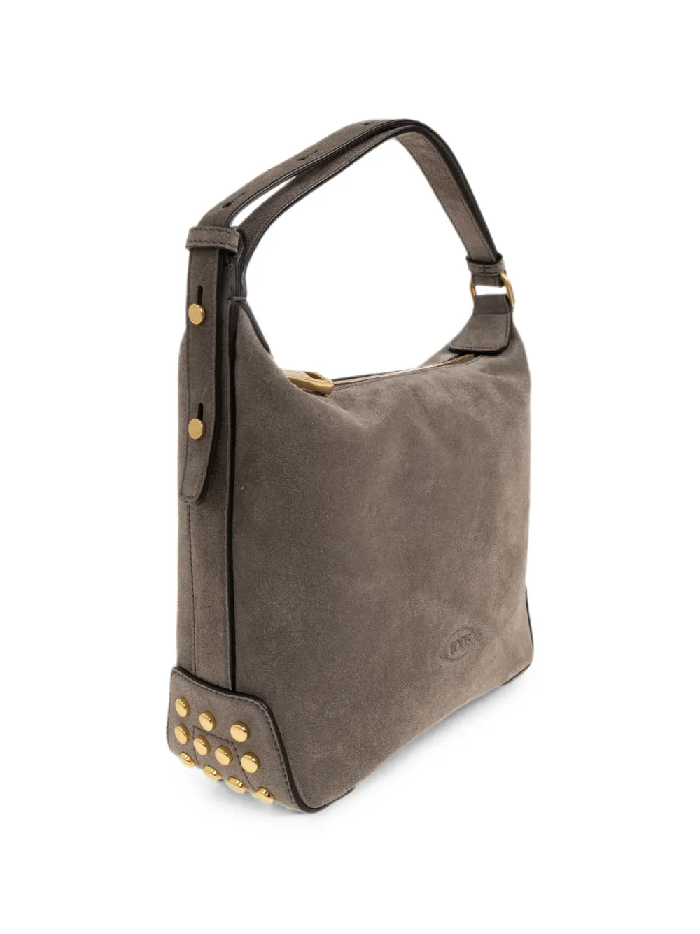 Tod's Metal Dots suède mini-tas Bruin