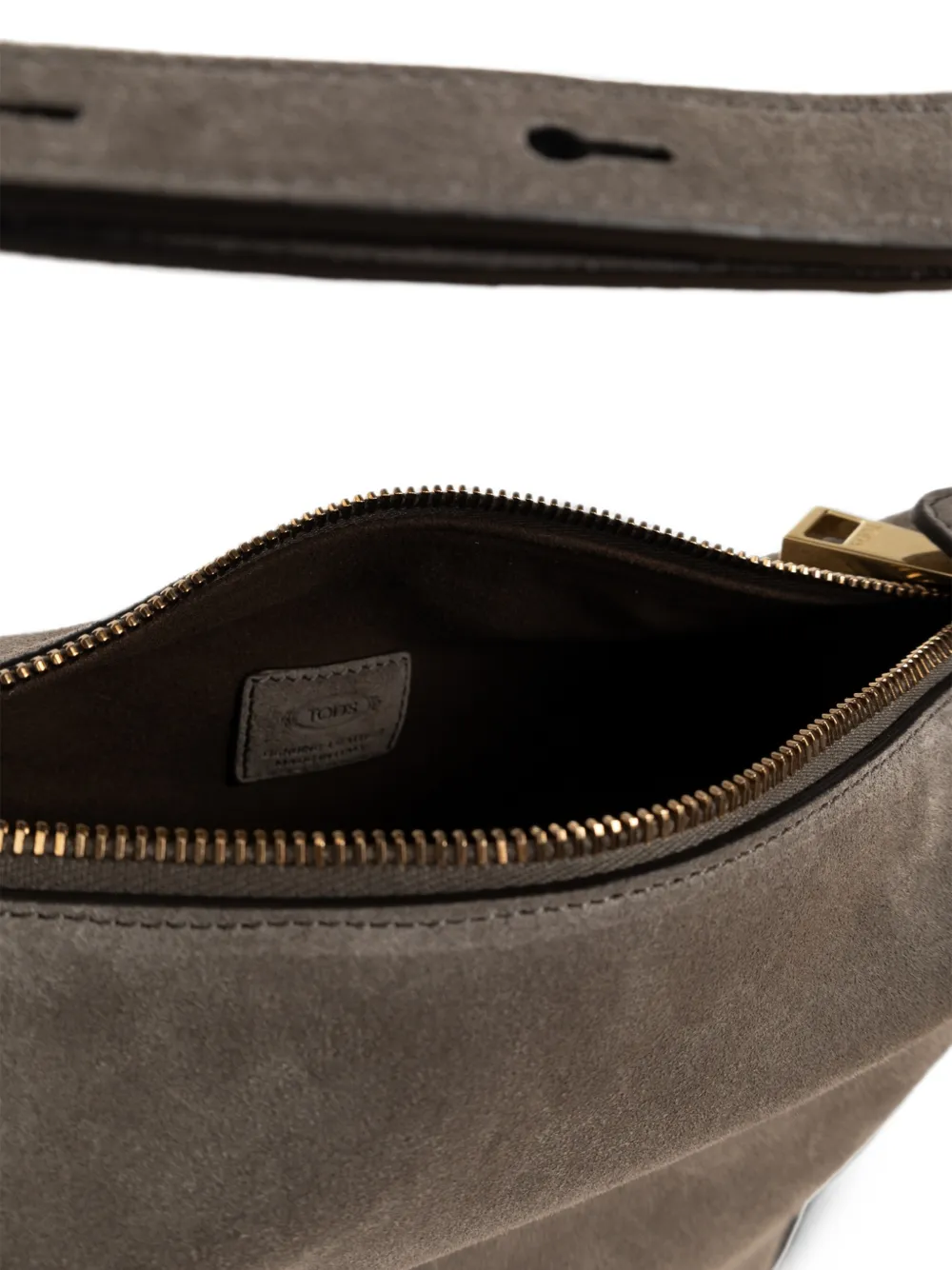 Tod's Metal Dots suède mini-tas Bruin