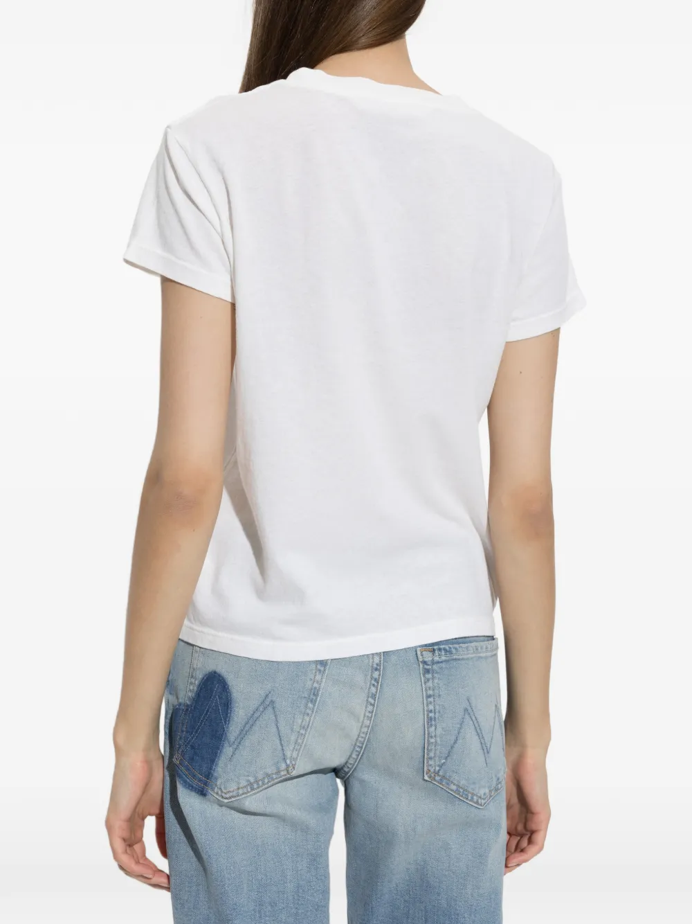 MOTHER T-shirt met grafische print Wit