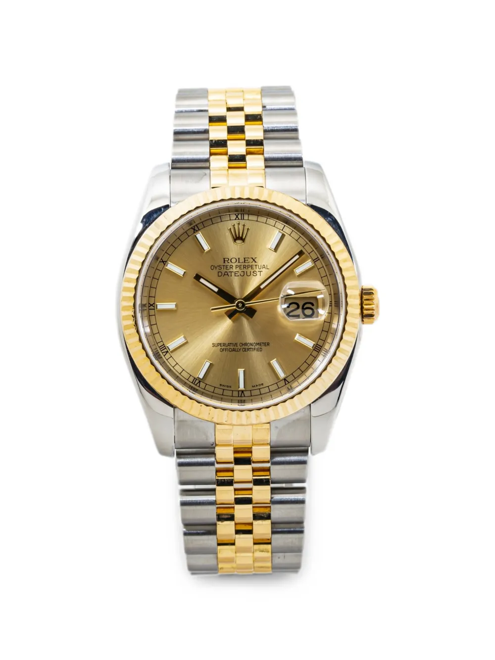 Rolex Datejust fluted bezel 36mm watch - Oro