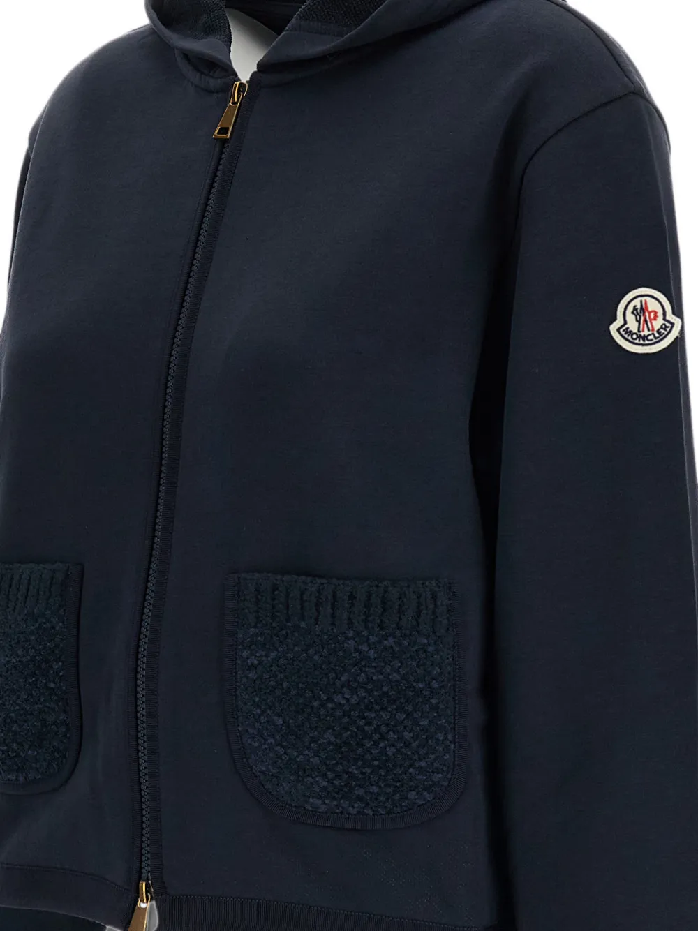 Moncler Hoodie met logopatch Blauw