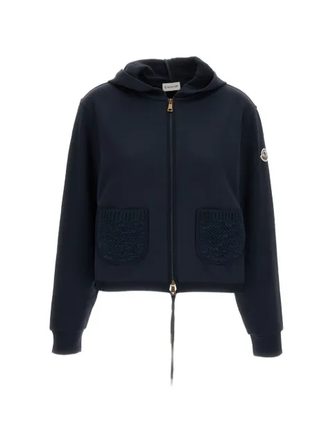 Moncler logo-patch zip-up hoodie