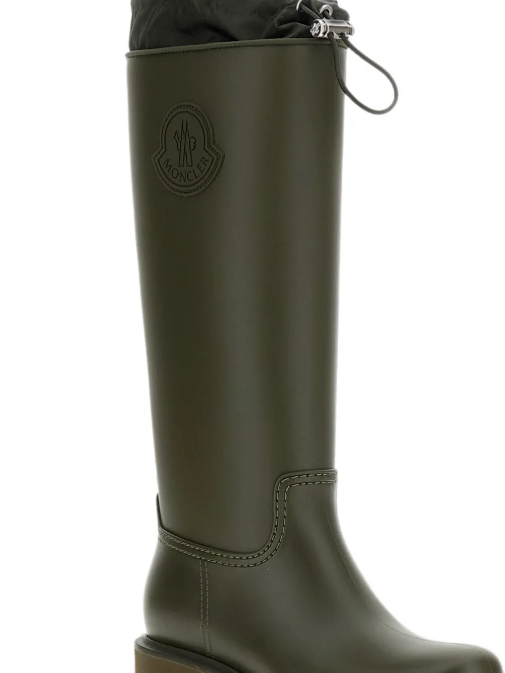 Moncler Kickstream logo-patch lug-sole boots Groen