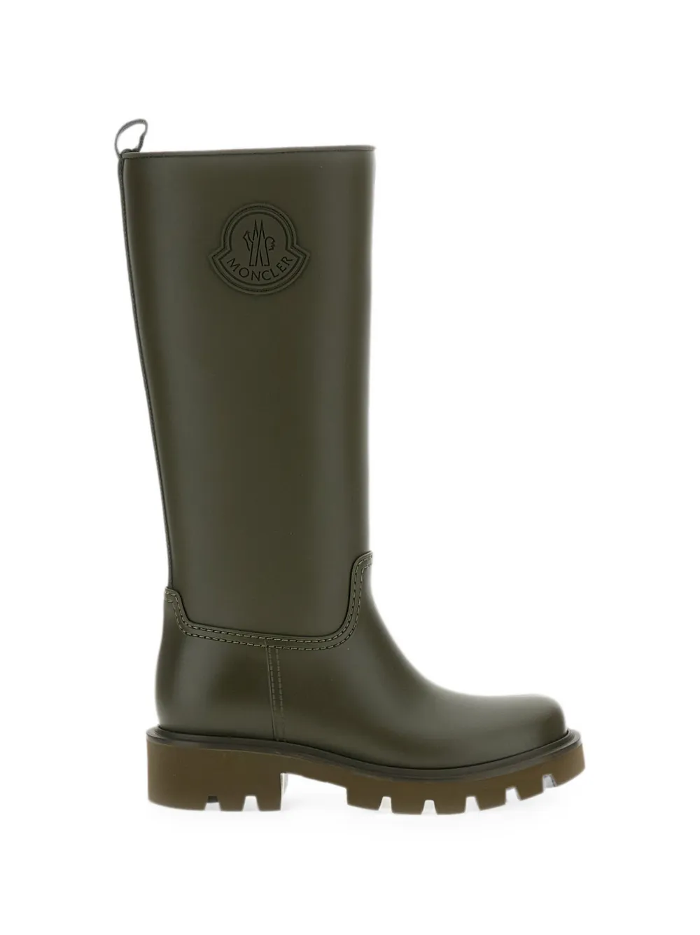 Moncler Kickstream logo-patch lug-sole boots Groen