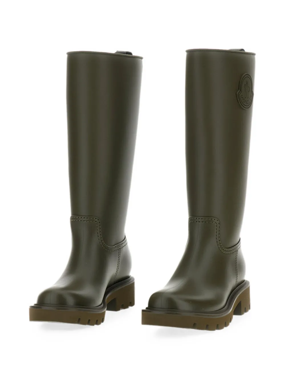 Moncler Kickstream logo-patch lug-sole boots Groen