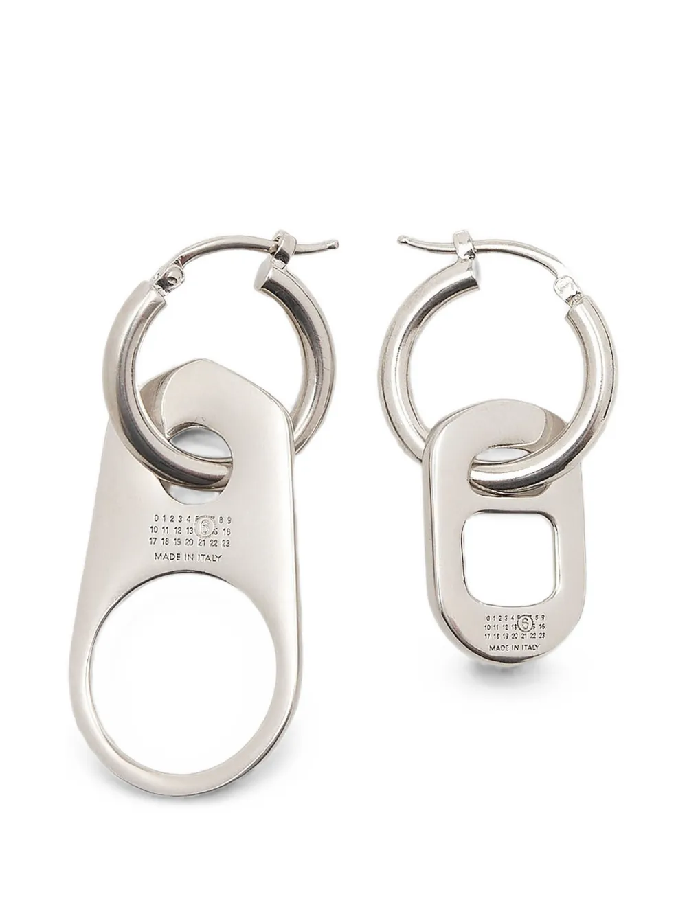 MM6 Maison Margiela bottle cap drop earrings - Argento