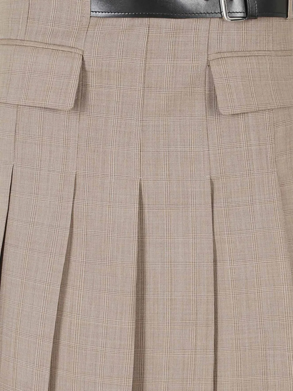 Semicouture Cressida midi-plooirok met ceintuur Beige