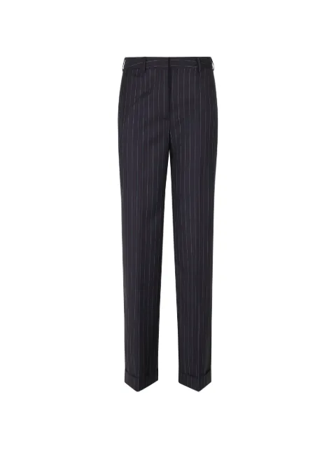 Semicouture Lola pinstriped turn-up trousers