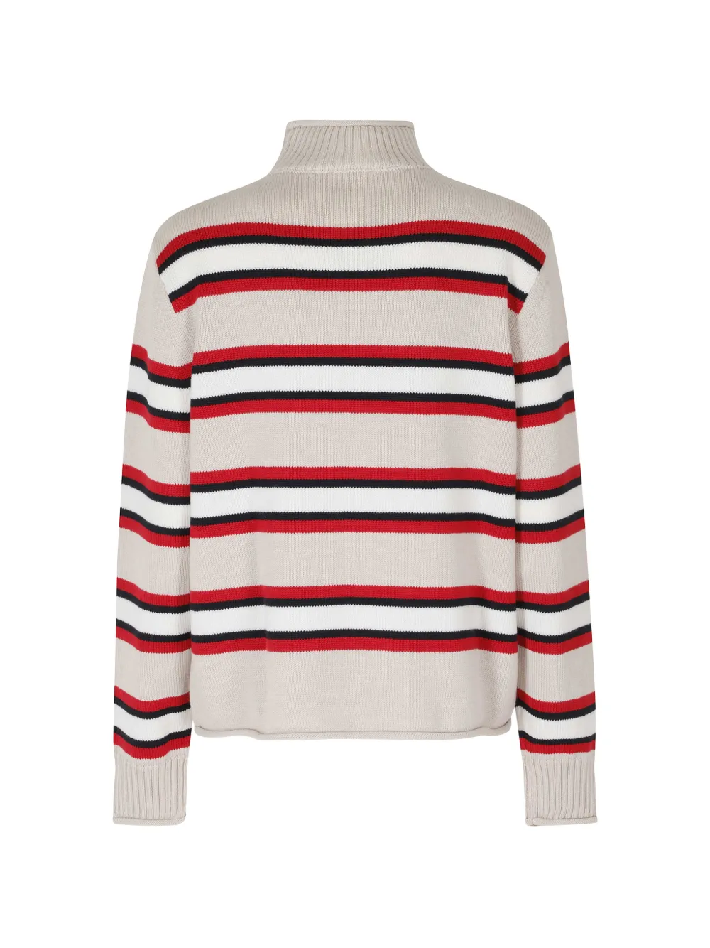 Semicouture Gestreepte trui met hoge hals Beige