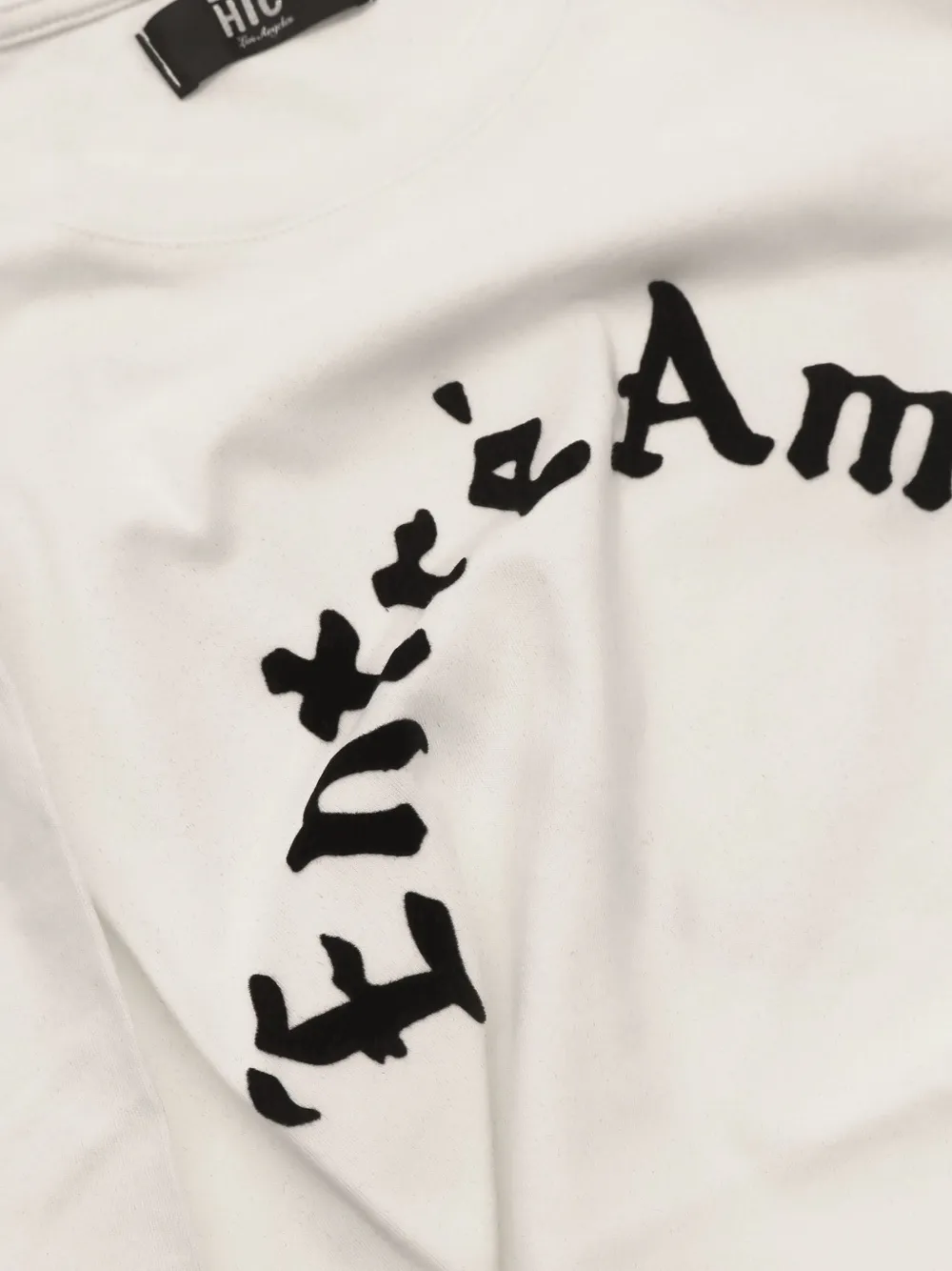 Htc Los Angeles Entre Amis katoenen T-shirt met gesmockte print Wit