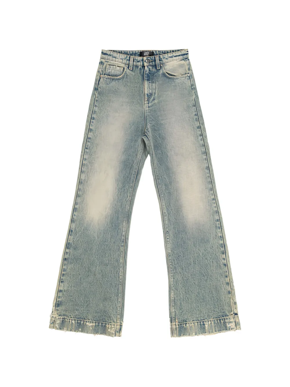 Htc Los Angeles stonewashed flared jeans - Blu