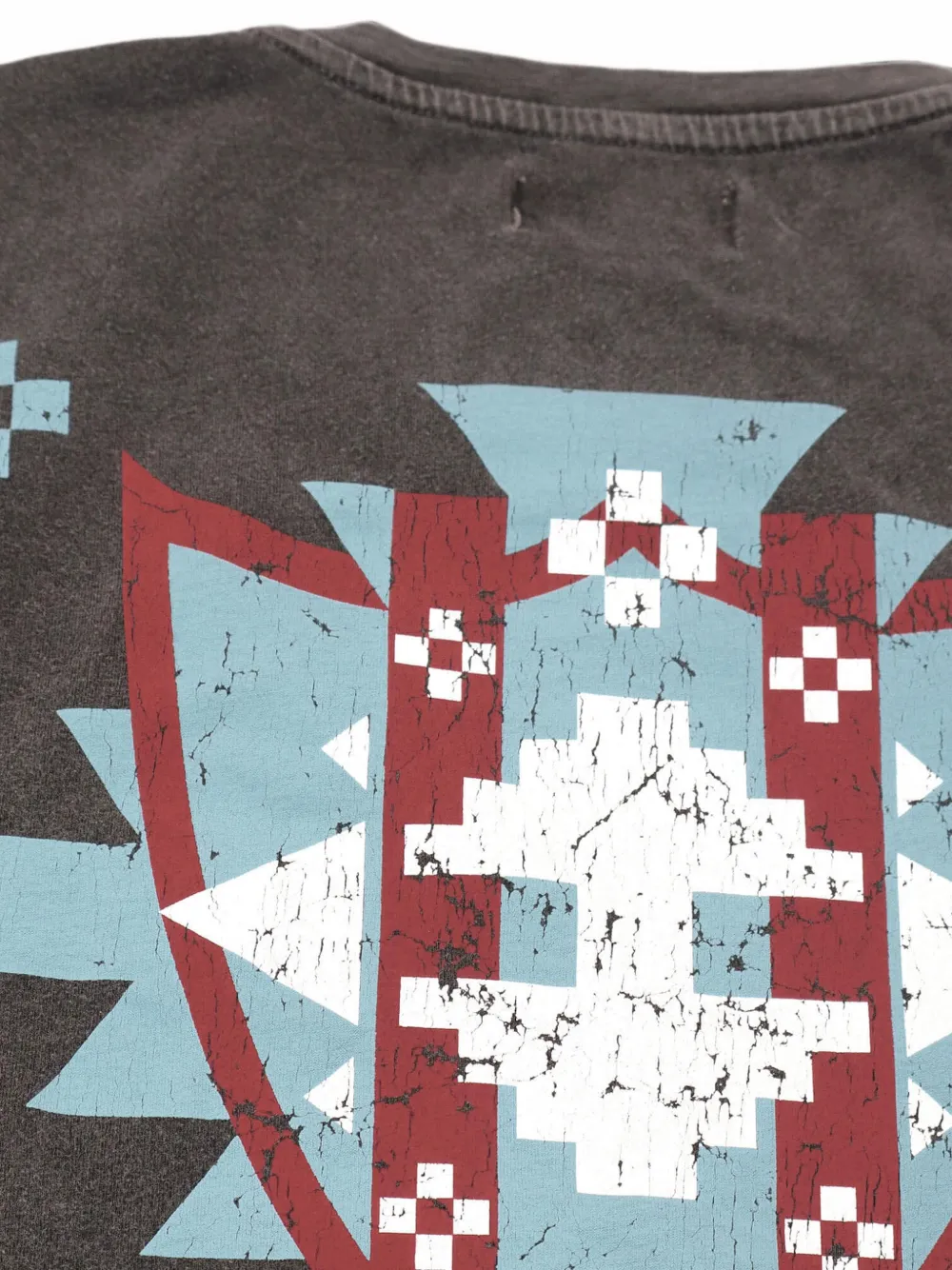 Htc Los Angeles T-shirt met gerafeld effect en print Bruin