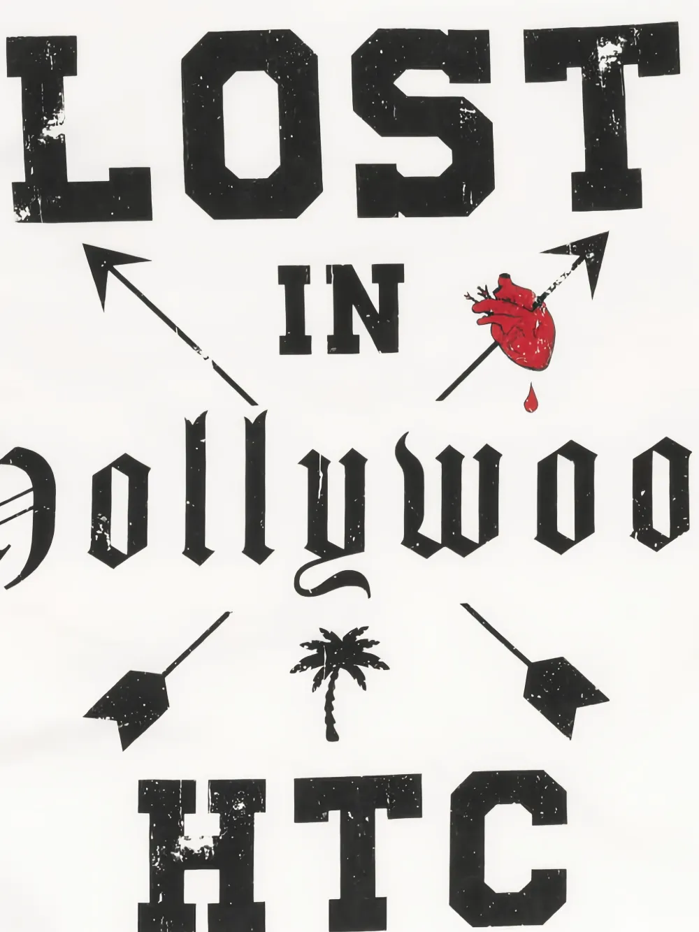 Htc Los Angeles T-shirt met print Wit
