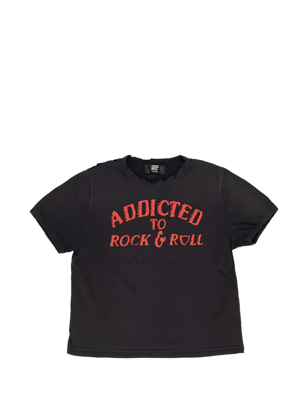 Htc Los Angeles Addicted distressed slogan-print T-shirt - Nero