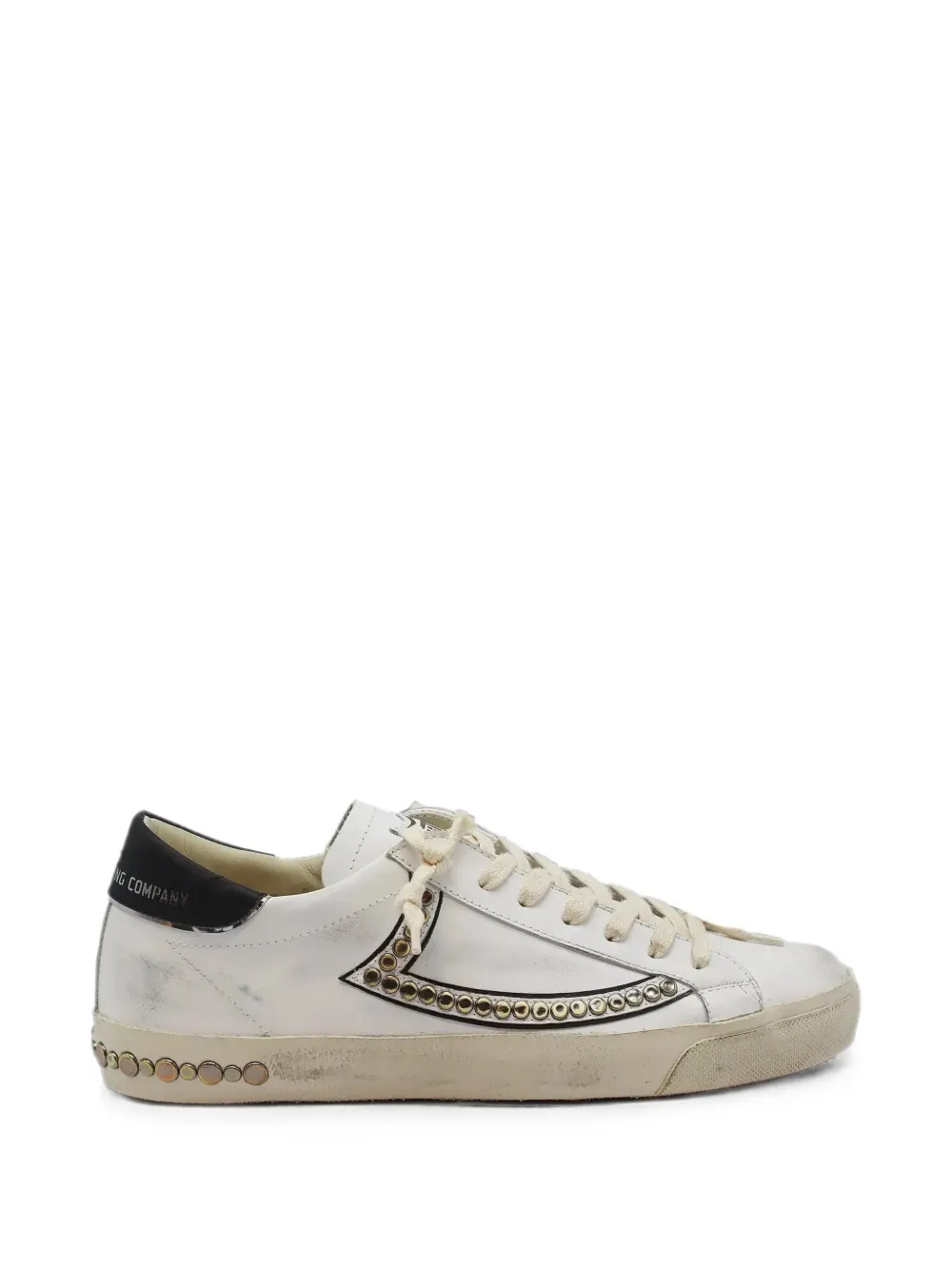 Htc Los Angeles Vipers studded distressed sneakers | White | Image 1