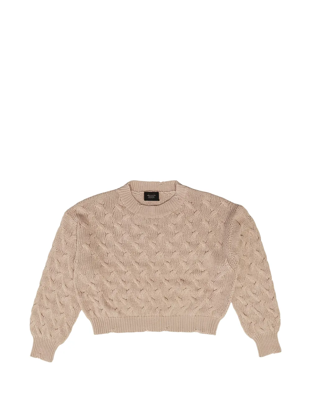 Htc Los Angeles braided cable-knit sweater - Toni neutri