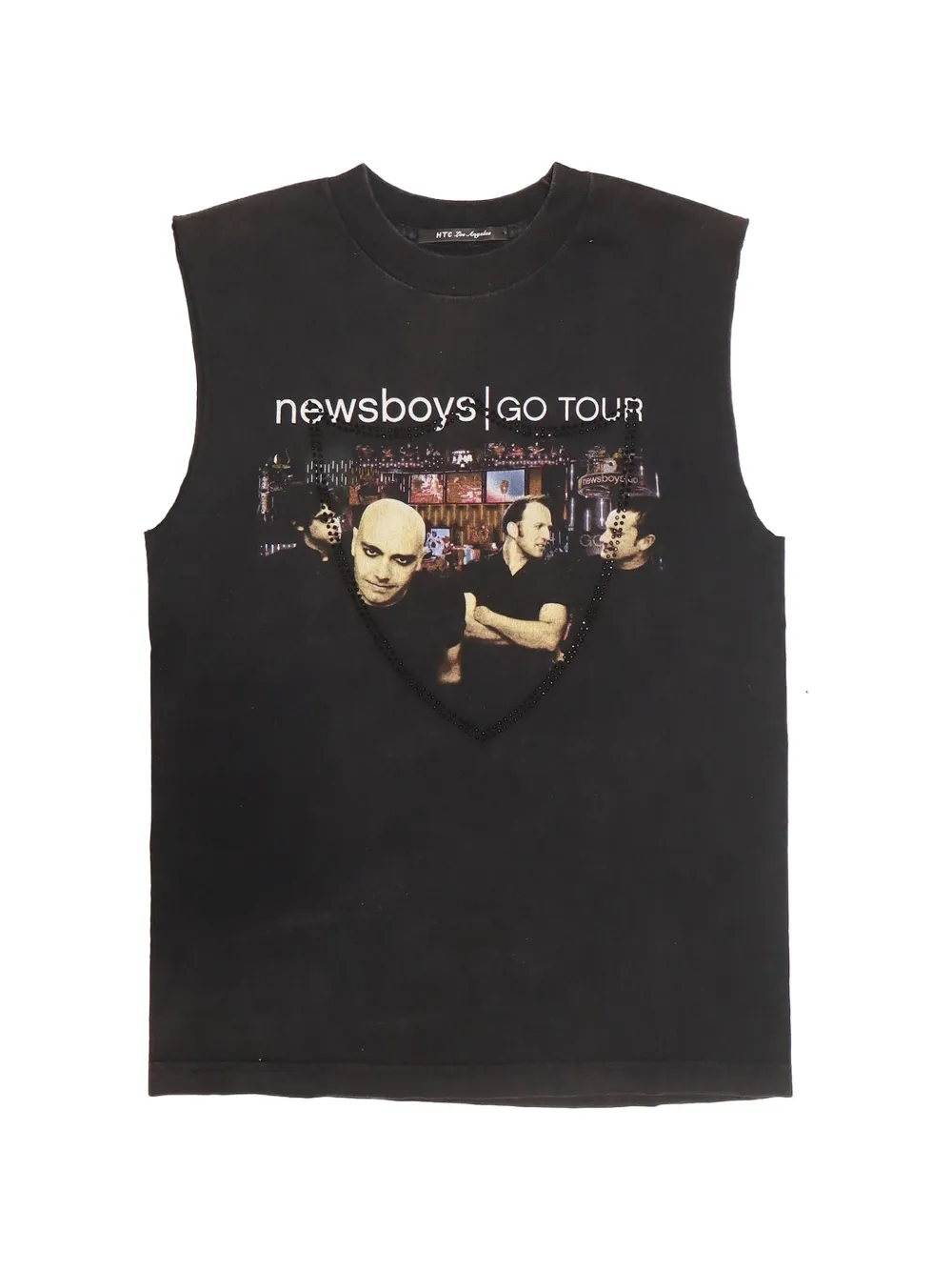 Htc Los Angeles Newsboys-print studded tank top - Nero