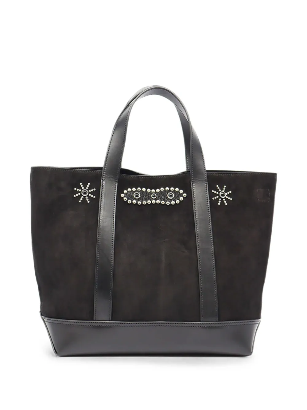Htc Los Angeles stud-embellished suede tote bag - Nero