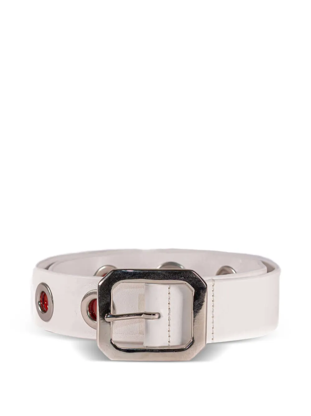 Htc Los Angeles eyelet-embellished belt - Bianco