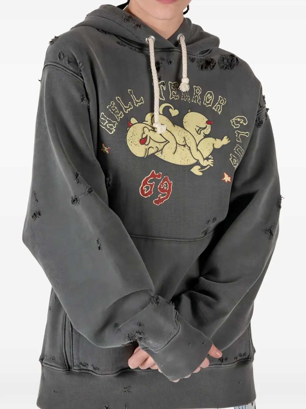 Htc Los Angeles Hoodie met print Zwart