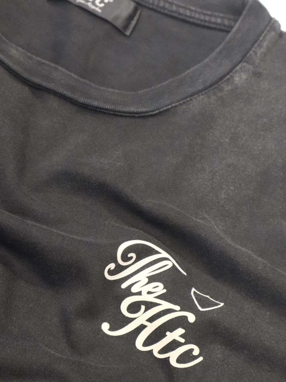 Htc Los Angeles Calypso T-shirt met gerafeld effect Zwart