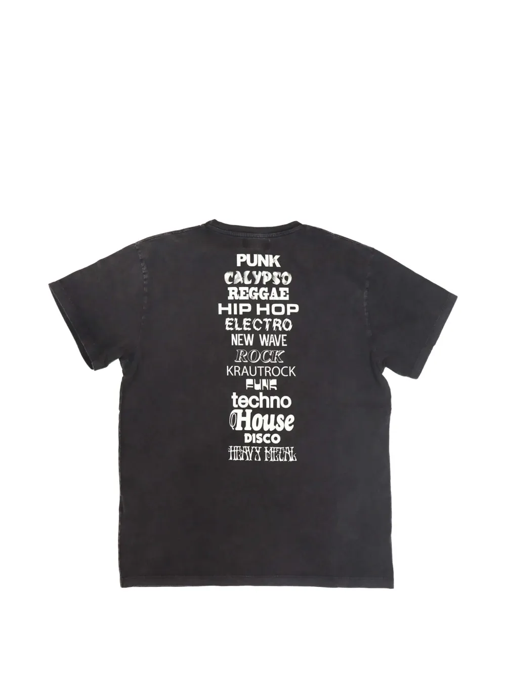Htc Los Angeles Calypso T-shirt met gerafeld effect Zwart