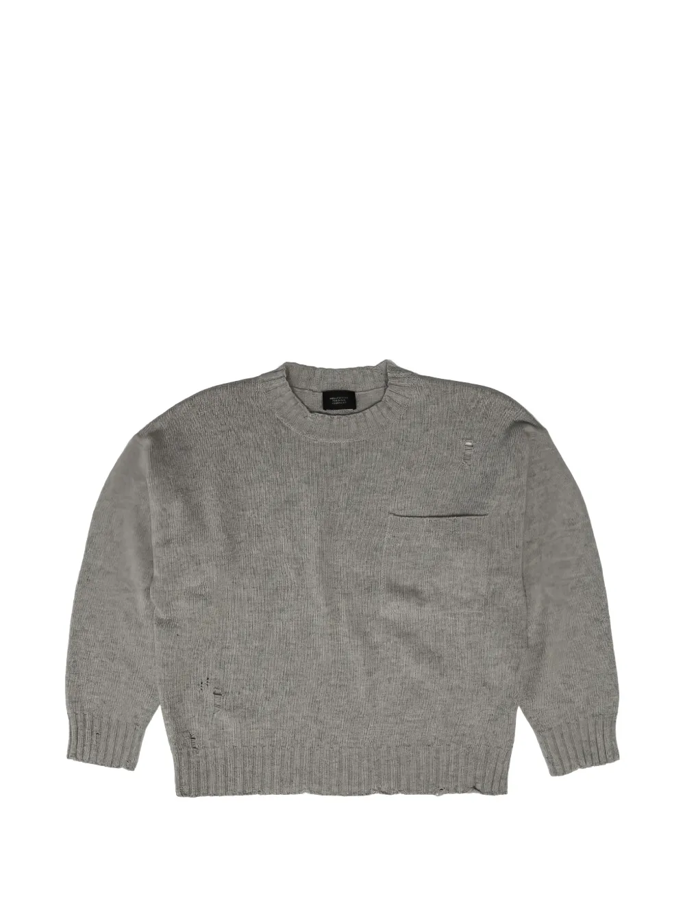 Htc Los Angeles distressed pocket-detail sweater - Grigio