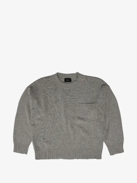 Htc Los Angeles distressed pocket-detail sweater