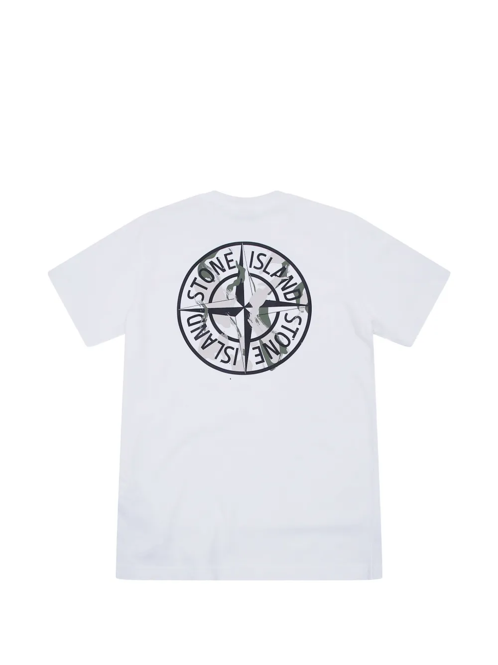 Stone Island Junior T-shirt met logoprint Wit
