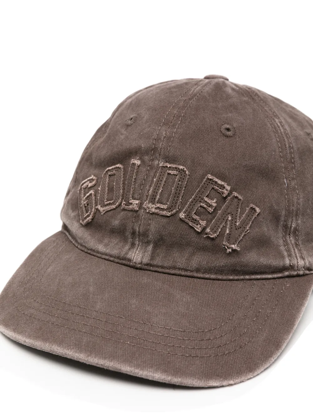 Golden Goose Gerafelde honkbalpet Bruin