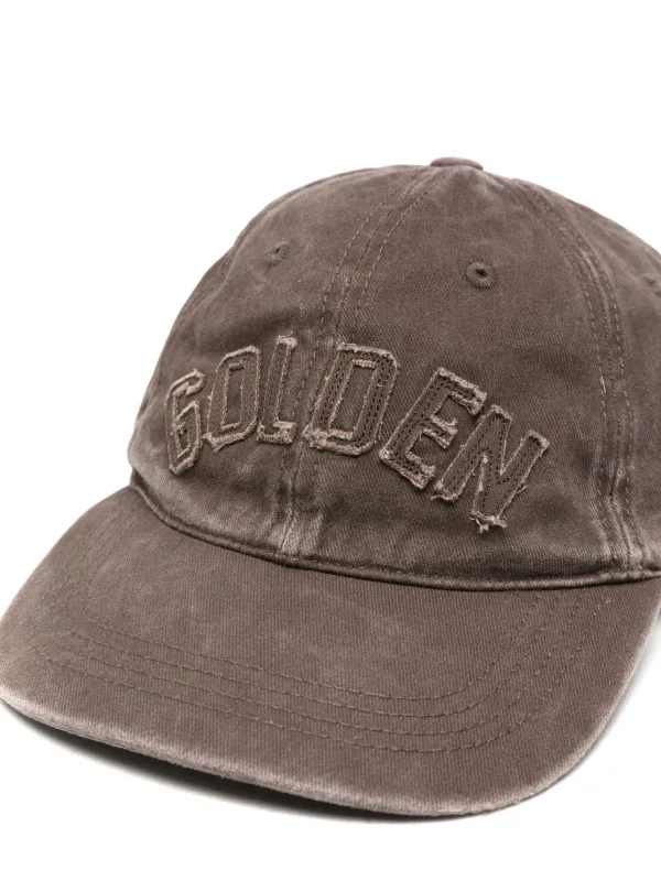 Golden Goose distressed-effect Baseball Cap | Brown | FARFETCH