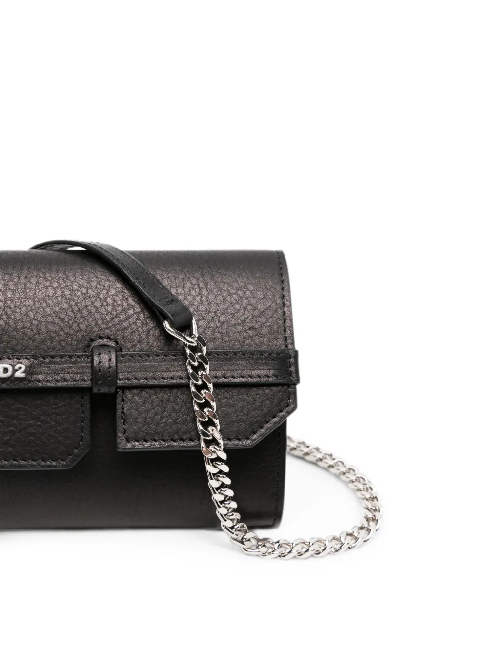 DSQUARED2 Clutch met logo-applicatie Zwart