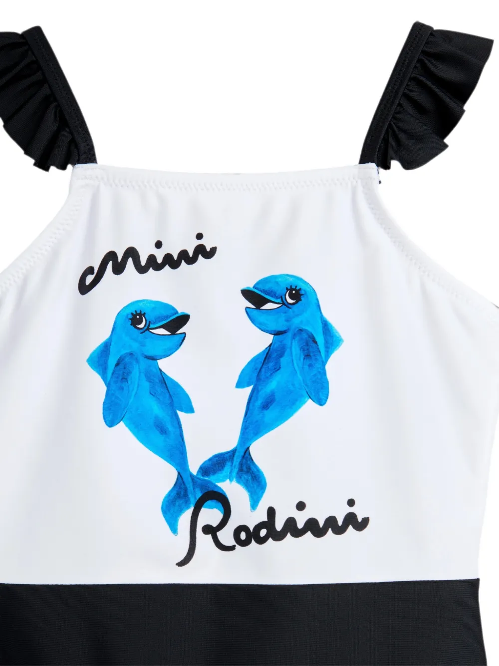 Mini Rodini Dolphins Frill UV badpak met ruches Wit