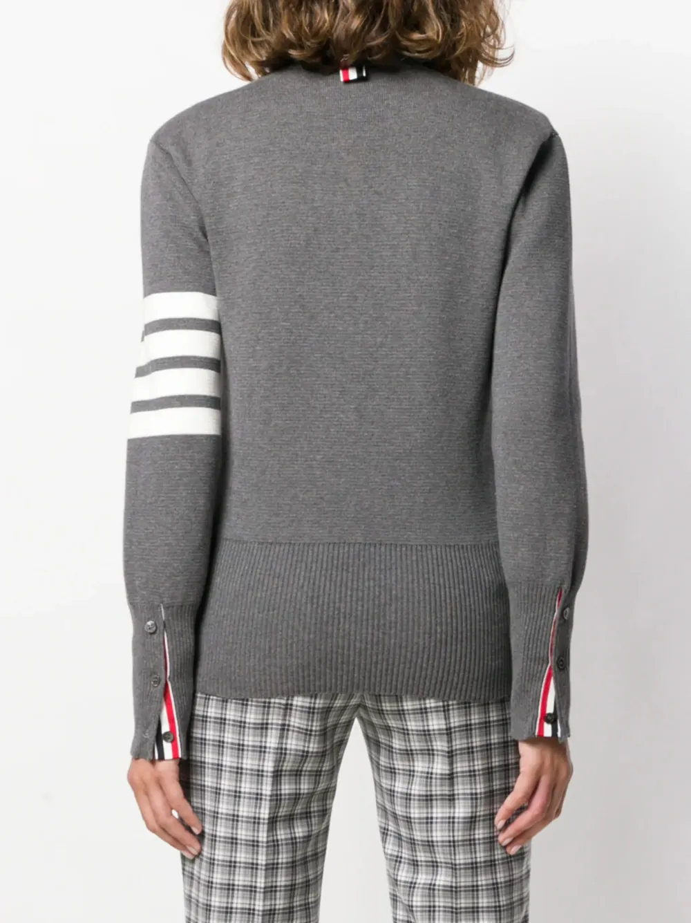 Thom Browne Vest met 4 strepen Grijs