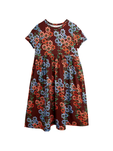 Mini Rodini floral-print flared dress