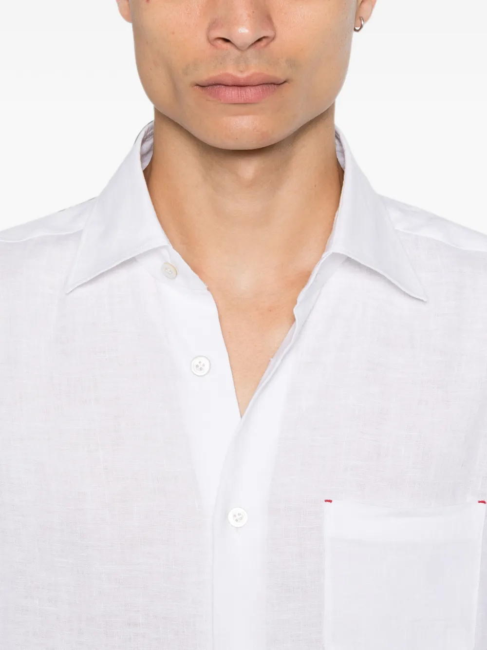Kiton Overhemd met borstzak Wit