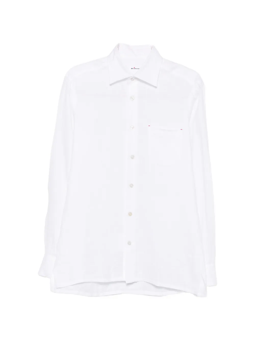 Kiton chest-pocket shirt - White